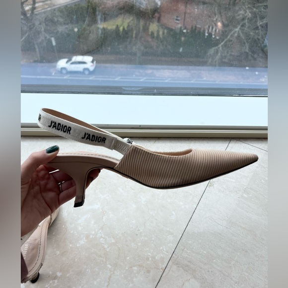 Jadior Slingback Pumps in Nude Fabric - Picture 10 of 16